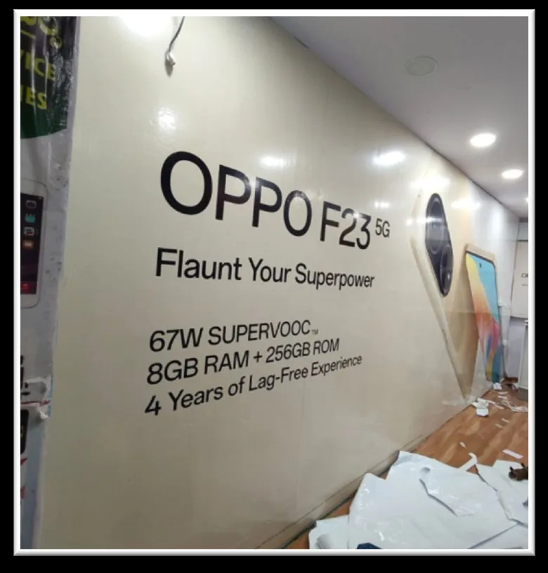 Digital Oppo F23 — work by Shristi Advertising, Tirupati