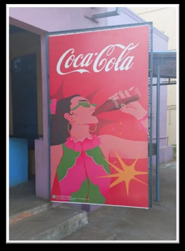 Nonlit Coca Cola — work by Shristi Advertising, Tirupati