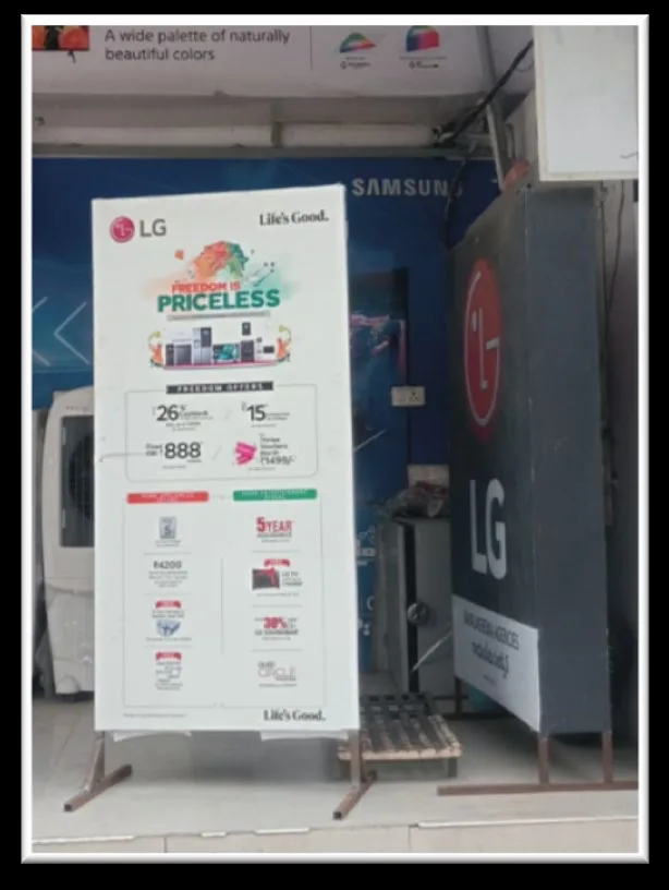 Standee Lg — work by Shristi Advertising, Tirupati