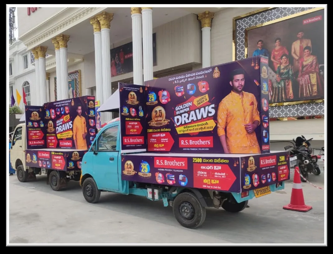 Vehicle Promo Draws — work by Shristi Advertising, Tirupati
